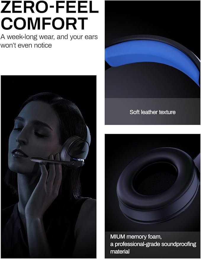 Acer 2.4GHz Flex Wireless Gaming Headset | Non-Stop 100H Battery | Dynamic 50mm Drivers | Clear Voice Mic | Bluetooth5.3, 3.5mm | Gaming Headphones for PC, PS4, PS5