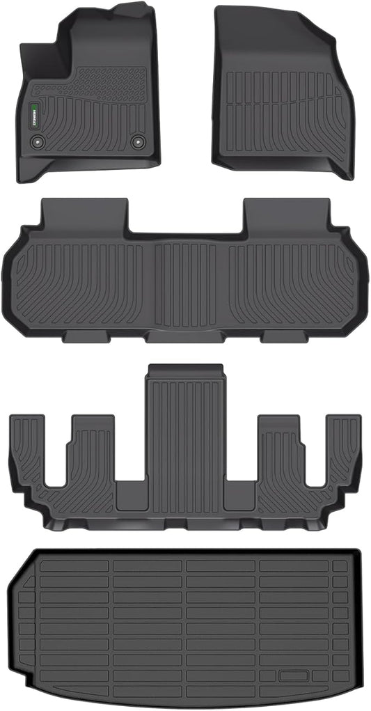 ANBINGO®7 Seat Floor Mats Fit for Buick Enclave 2025 /GMC Acadia 2024-2025 /Chevy Traverse 2024-2025 All Weather Mat for Buick Enclave TPE Car Matt for Enclave Rubber Carpet for Enclave