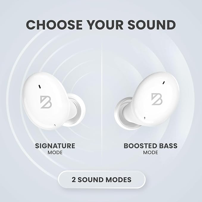 Back Bay Audio Tempo 30 Wireless Earbuds for Small Ears - Award-Winning Sound, Sweatproof Bluetooth Earbuds, Comfortable Ear Buds for Women, White Earphones Small Ear Canals, Long Battery Headphones