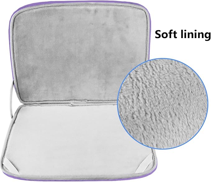 Laptop Sleeve Bag 15.6 Inch, Durable Shockproof Protective Cover Flip Case Briefcase Carrying Computer Bag Case Compatible with 15.6 Inch HP, ASUS, Lenovo, Acer, Notebook, Light Purple