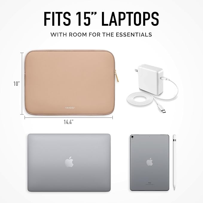Vandel Slim MacBook Air 15 Inch Laptop Sleeve, 15 inch Laptop Case, Protective MacBook Pro Case, Dell XPS 15 Cover, Surface, Mac Book Air Pouch, Computer Carrying Bag