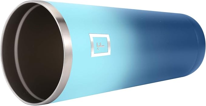 IRON °FLASK Classic Tumbler - Vacuum Insulated Stainless Steel Water Bottle, Double Walled, Drinking Cup, Insulated Travel Mug (Blue Waves, 32 oz Clear Lid)