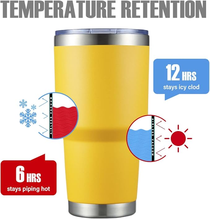 MEWAY 30oz Insulated Tumbler With Lids and Straws,Stainless Steel Double Vacuum Coffee Tumbler Cup, Brush, Durable Powder Coated Coffee Cup for Cold & Hot Drinks, Office, Travel(mixture,4 PACK)