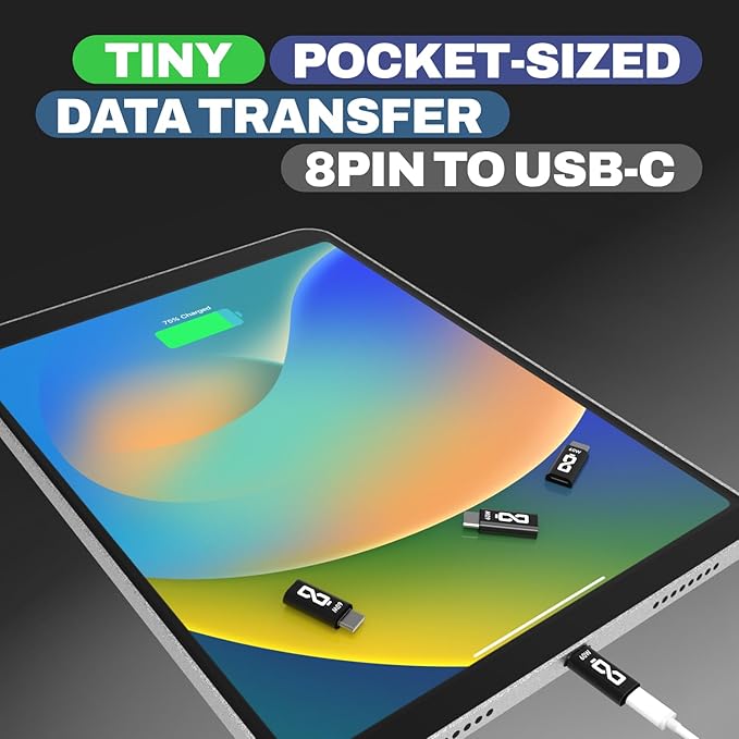 AISLE 3 ESSENTIALS 4-Pack Lightning to USB-C Adapter – Female to Male, 2x 10W & 2x 60W Fast Charging, Type-C Charger Connector for All iPhone 16,15 & Newer Models, iPad, AirPods – Not for Audio