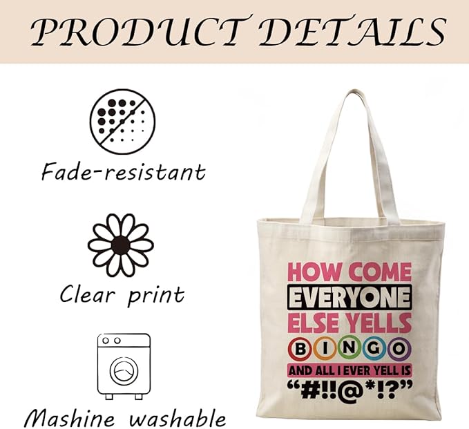Canvas Tote Bag Aesthetic for Women,Reusable Canvas Cute Shoulder Bag for Grocery, Shopping, Beach & Daily Use