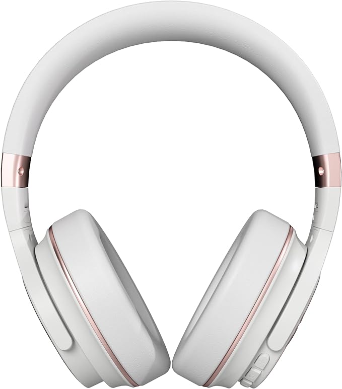 Raycon Everyday Wireless Bluetooth Over Ear Headphones, with Active Noise Cancelling, Awareness Mode and Built in Microphone, IPX 4 Water Resistance, 38 Hours of Battery Life (Rose Gold)