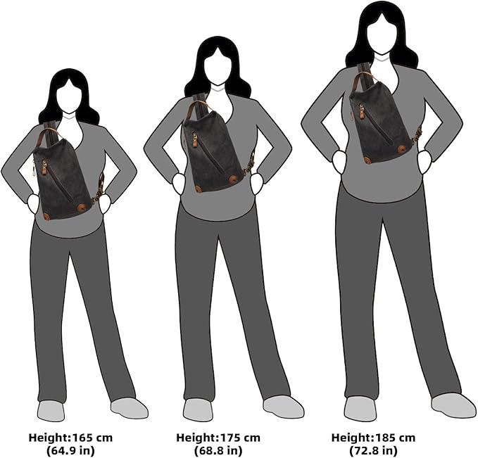 KL928 Canvas Sling Bag Crossbody Bags Small Backpack Pack Travel Purse Convertible Purses for Women Men