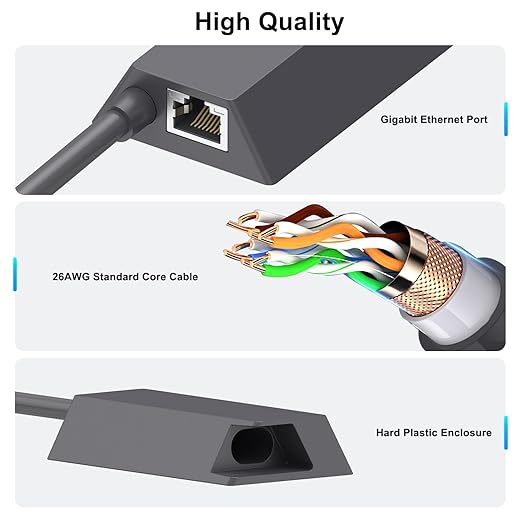 Ethernet Adapter for Starlink Satellite Internet V2 Wired External Network for Rectangle Dish, Starlink Ethernet Adapter for Standard Actuated Gen 2