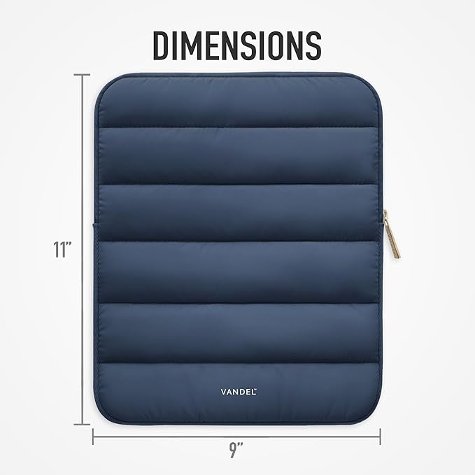 Vandel - The Original Puffy iPad Sleeve 9-11 Inch Tablet Sleeve, Navy i Pad Case for Women and Men, Cute iPad Air Pouch, 9 10 Inch, 11 Inch Bag