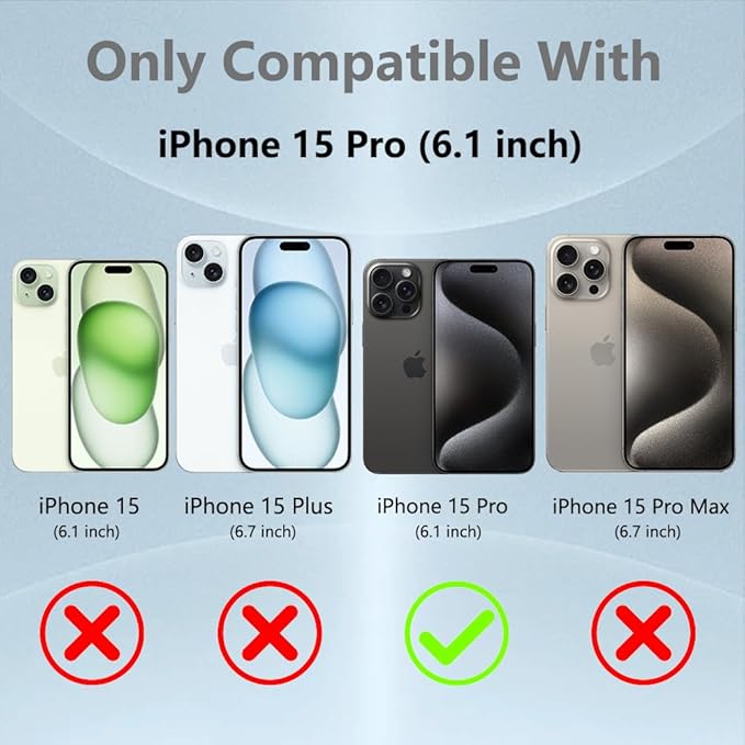 KANGHAR Case Compatible with iPhone 15 Pro,Black Leopard Design Compatible with MagSafe,Tire Texture Non-Slip +Shockproof Rugged TPU Protective Magnetic Case Designed for iPhone 15 Pro 6.1 Inch