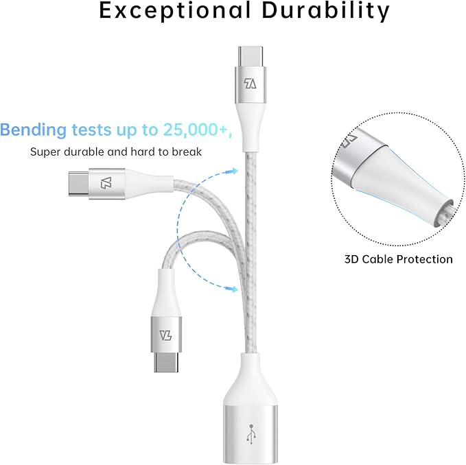 USB C to USB A Adapter - 10Gbps, Compatible with Galaxy S20/S10/S9, MacBook Pro, iPad Air 2020