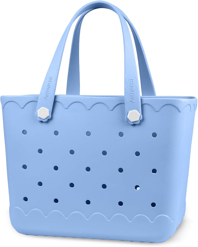 Armerssi Rubber Tote Bag For Women Large Rubber Beach Bag Waterproof Washable Handbag Durable Tote Bag Beach Swimming Travel