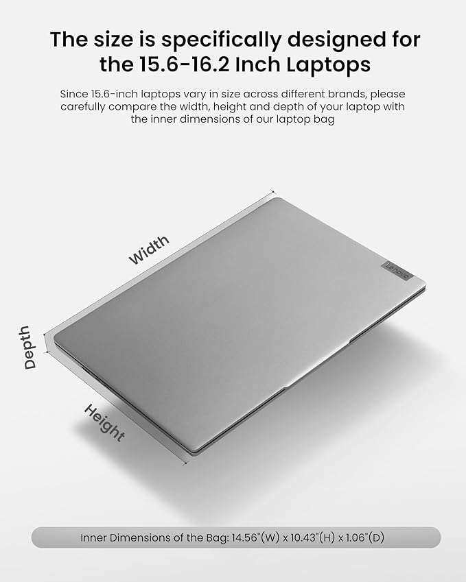 tomtoc 360° Protective Laptop Sleeve for 15.6 Inch Acer Aspire 1/3/5/7, Chromebook, Lenovo IdeaPad L3, HP Pavilion/Envy, ASUS Chromebook/VivoBook, Water-Resistant Notebook Accessory Bag Case