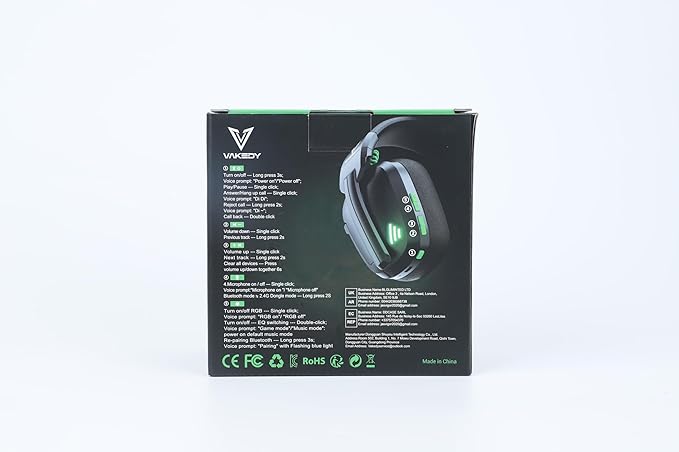 HW11 Wireless Gaming Headset for PS5,PS4,PS4 Pro, Switch,Mac,Bluetooth 5.3 Gaming Headphones with Noise Canceling Mic,Gamer Headphones for PC,50Hr Battery (White)