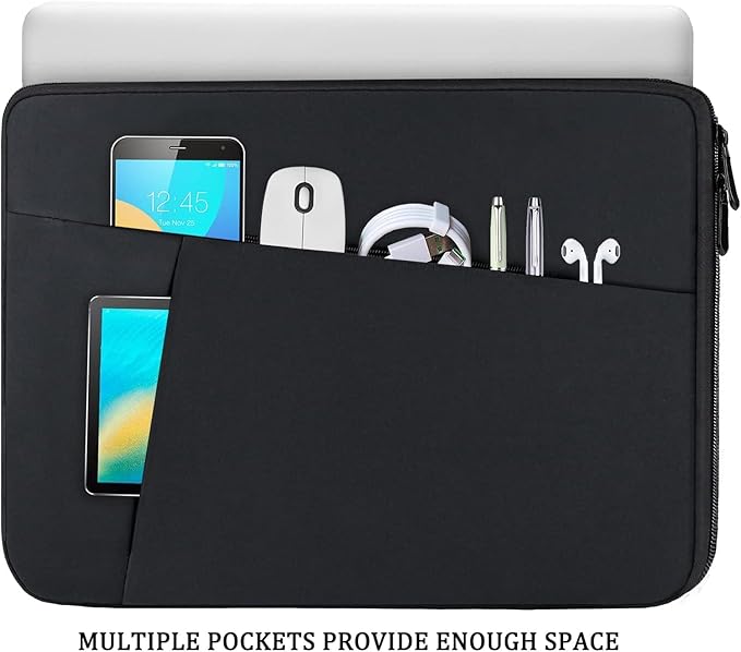 Laptop Case Sleeve 13-13.3 inch, Protective Laptop Carrying Cover Handbags Computer Bag Compatible with MacBook Pro 14 Inch,MacBook Air, Notebook Bag with Front Pocket, Black