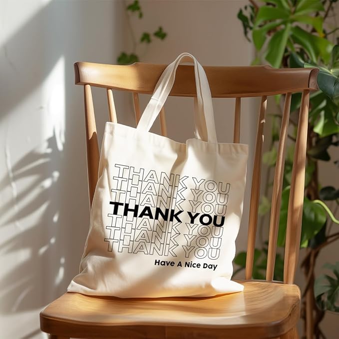 Canvas Tote Bag Aesthetic for Women,Reusable Canvas Cute Shoulder Bag for Grocery, Shopping, Beach & Daily Use