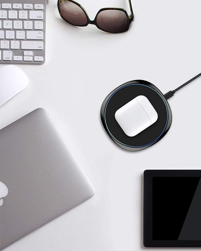 Fast Wireless Charger, NANAMI 7.5W Charging Pad Compatible iPhone 16/16 Plus/16 Pro/16 Pro Max/15/14/13/12, 10W Qi Charger for Samsung Galaxy S25/S25 Ultra/S24/S24 Ultra//S23/S22/S21 & 5W AirPods 2
