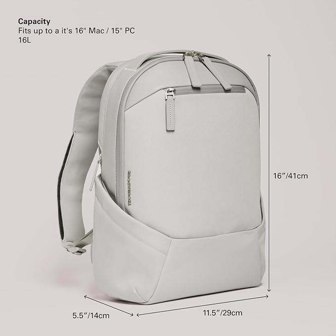 Troubadour Apex 3.0 Compact - 16L Premium Laptop Backpack - Ergonomic & Water Resistant - Designed for Work and Travel - Scree