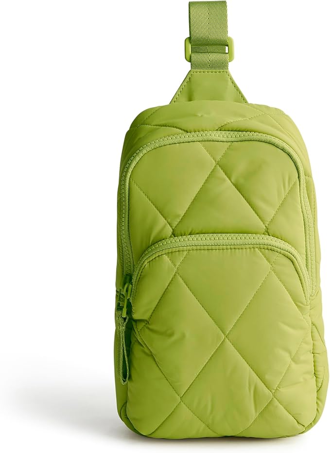 Vera Bradley Women's Lorman Sling Backpack-Featherweight Bag, Spinach Green, One Size