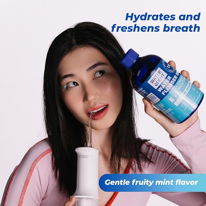 Concentrated Irrigant, Dry Mouth | Add to Water Flossers | Mild Mint & Fruit Flavor |1:10 = 186 fl.oz | Alcohol Free, Fluoride Free. Made in USA (PACK OF 2)