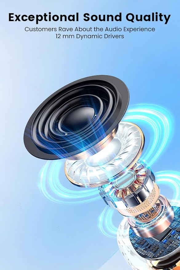 Sleep Earbuds for Side Sleepers Wireless Bluetooth Headphones Mini Invisible Earplugs Small Design Comfortable in-Ear Ear Buds Noise Blocking for Sleeping Working Hiking-Off White