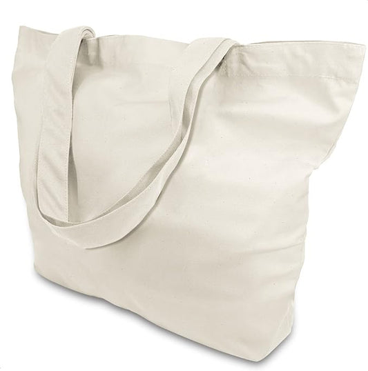 TOPDesign 1-Pack Super Strong Large 12oz Cotton Canvas Tote Bag, Reusable Grocery Shopping Cloth Bag, Fashionable Two-Tone Totes for Crafts, DIY Your Creative Designs