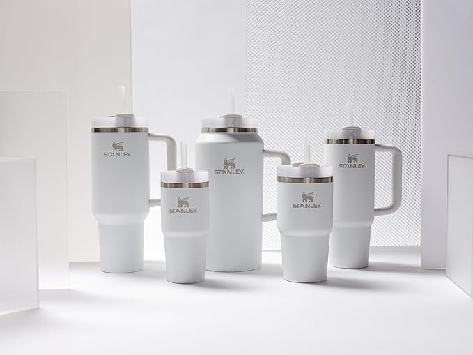 STANLEY Quencher H2.0 Tumbler with Handle & Straw 64 oz | Flowstate 3-Position Lid | Large Capacity for Travel & Sports | Insulated Stainless Steel Cup | BPA-Free | Frost