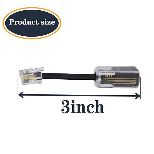 Telephone Cord Detangler, Anti-Tangle Telephone Handset Cable 360 Degree Rotating Landline Swivel Cord Untangler Black (2)