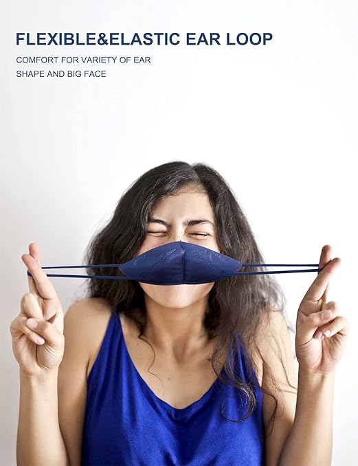 HUHETA KN95 Face Masks Individually Wrapped 60 Packs, 5-Ply Breathable Protective Disposable KN95 Mask for Adults, Multicolor