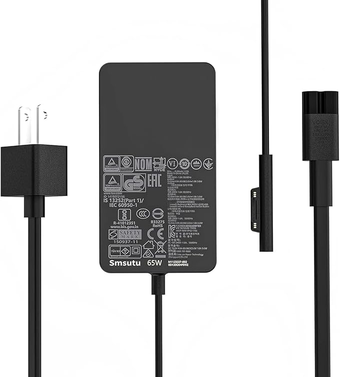 65W 1706 Surface Pro Charger Compatible with Microsoft Surface Pro 9 8 7+ 7 6 5 4 3 X Surface Laptop 5 4 3 2 1 Fit Model 1950 1943 1876 1800 1958 1866 1873 1724 1963 1796 1769 Laptop Adapter Power
