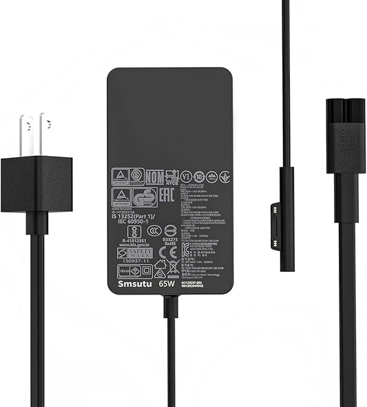65W 1706 Surface Pro Charger Compatible with Microsoft Surface Pro 9 8 7+ 7 6 5 4 3 X Surface Laptop 5 4 3 2 1 Fit Model 1950 1943 1876 1800 1958 1866 1873 1724 1963 1796 1769 Laptop Adapter Power