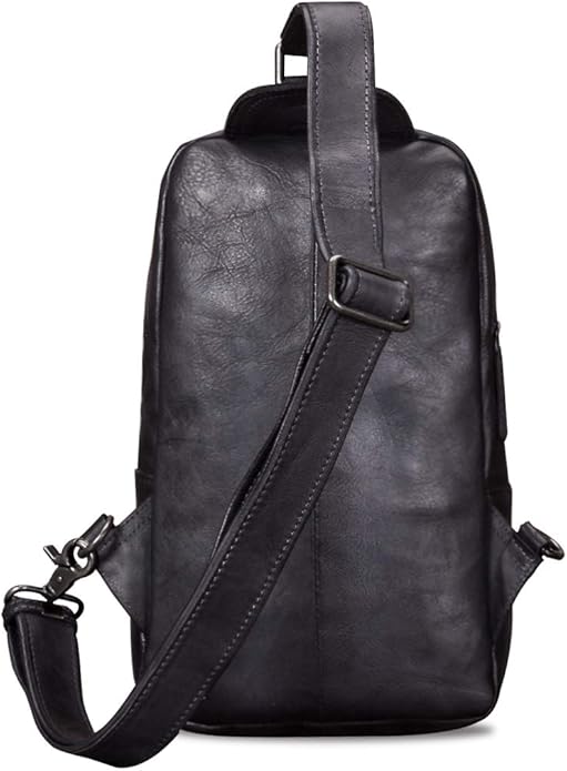 Genuine Leather Sling Bag for Men and Women Vintage Handmade Sling Backpack Shoulder Purse Crossbody Chest Bag