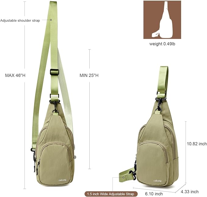 Womens Sling Bag Crossbody Bags for Women Vegan Leather Sling Backpack Daypack Fanny Pack Crossbody Purse Travel