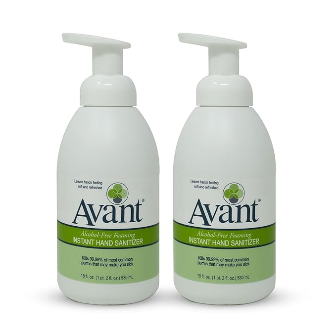 Avant® Alcohol-Free Foaming Hand Sanitizer, 18 oz Bottle 2-Pack bulk