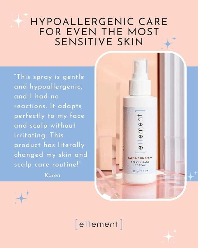 Hypochlorous Acid Face and Skin Spray - HOCL- Safe for use on Acne Prone Skin - Eczema - Dry Scalp - Post Procedure -Toner - Eye Lash Cleanser - Face and Hand Cleanser (Large 8 oz.)