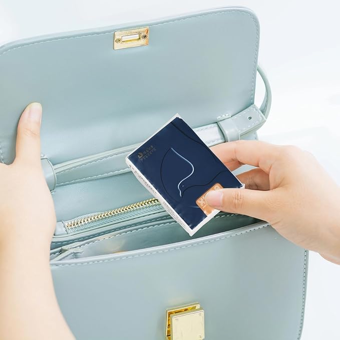 120 Packs Pocket Packs Facial Tissues, 4 Ply Travel Size Tissues, Soft and Unscented