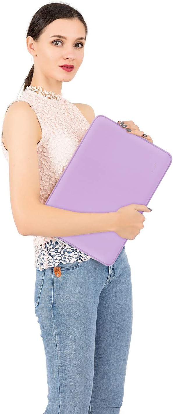 MOSISO Laptop Case 13.3 inch, 13-13.3 inch Laptop Sleeve Bag Compatible with MacBook Air/Pro 13 / Pro 14, HP Dell ASUS Lenovo Notebook, Neoprene Computer Sleeve Bag with Small Case, Purple