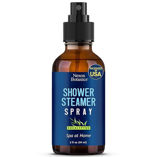 Eucalyptus Shower Spray 2 fl oz – Aromatherapy Shower Mist with Essential Oils – Eucalyptus Steam Spray for Sauna, Spa, Bathroom & Room – Nexon Botanics