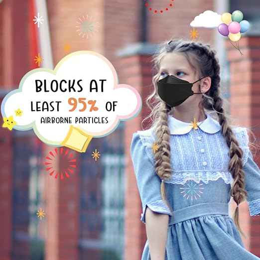 LEVENIS Kids KN95 Face Masks for Children 50 Pack