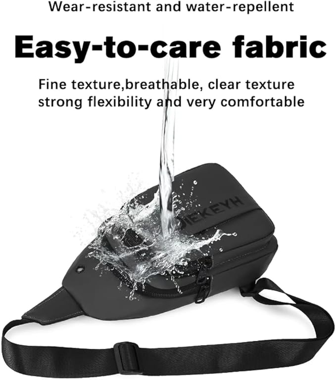 Sylphide Crossbody Sling Bag for Men Women, Casual Shoulder Backpack, Chest Daypack Satchel for Hiking Travel Running (Small, Black)