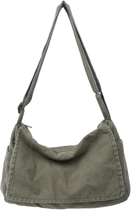 Collsants Messenger Bag for Women Men Satchel Bag Canvas Crossbody Shoulder Bag Casual Sling Bag
