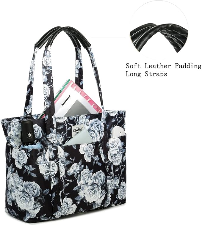 Kinmac Women's Laptop Tote Bag Top Handle Handbag Work Bag for Laptop Computer Up to 15.6 inch