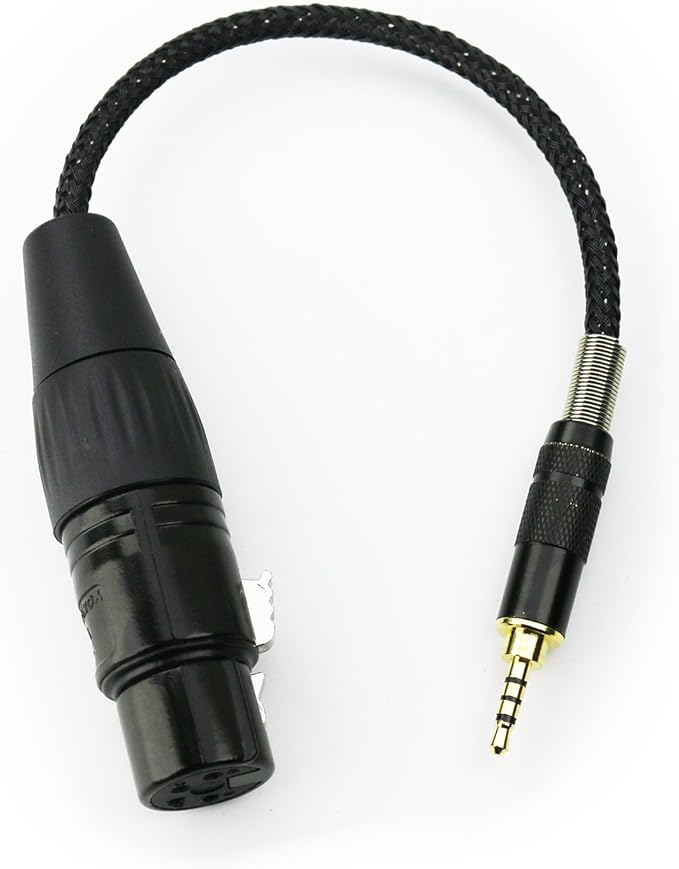 NewFantasia 2.5mm Trrs Balanced Male to 4-pin XLR Balanced Female Headphone Audio Adapter for Astell&Kern AK240 AK320 AK380 for onkyo DP-X1 FIIO X5III XDP-300R