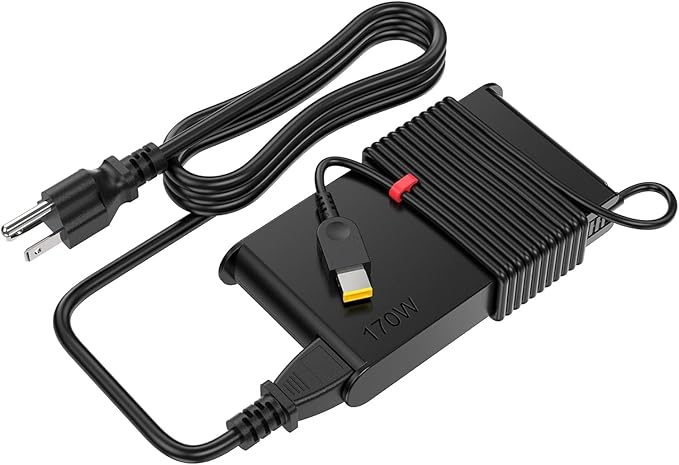 170W 20V 8.5A AC Adapter Compatible with Lenovo ThinkPad P50 P51 P52 P53 P70 P71 P73 P15 P15v P15g P16 P16v P17 W540 W541 T540P T15g T15p P1 X1 ADL170NDC3A Laptop Power Supply Charger (170W)