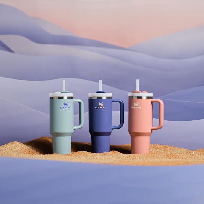 STANLEY Quencher H2.0 Tumbler with Handle and Straw 40 oz | Flowstate 3-Position Lid | Cup Holder Compatible for Travel | Insulated Stainless Steel Cup | BPA-Free | Exclusive Lupine