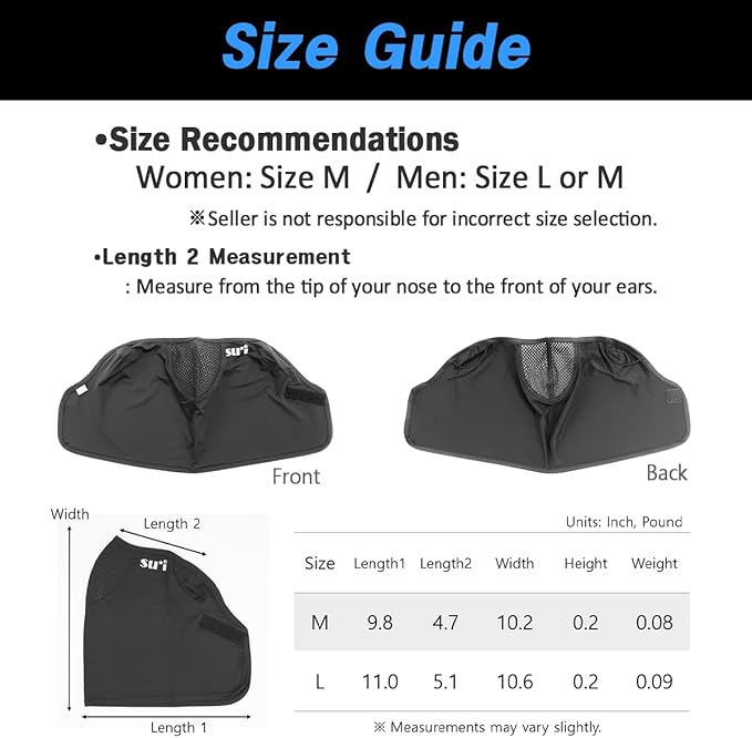 KOREA (Type A) UV Sun Protection Balaclava Half Face Mask - For Golf, Hiking, Running, Cycling & Outdoor Sports