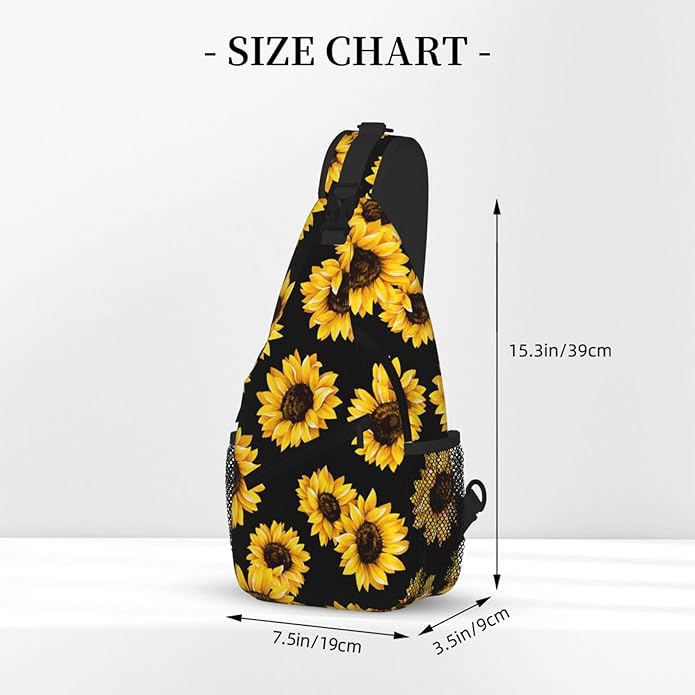 Cross Chest Bag Diagonally for Men Shoulder Bag for Travel Hiking Trendy Sling Bag with Adjustable Shoulder Strap