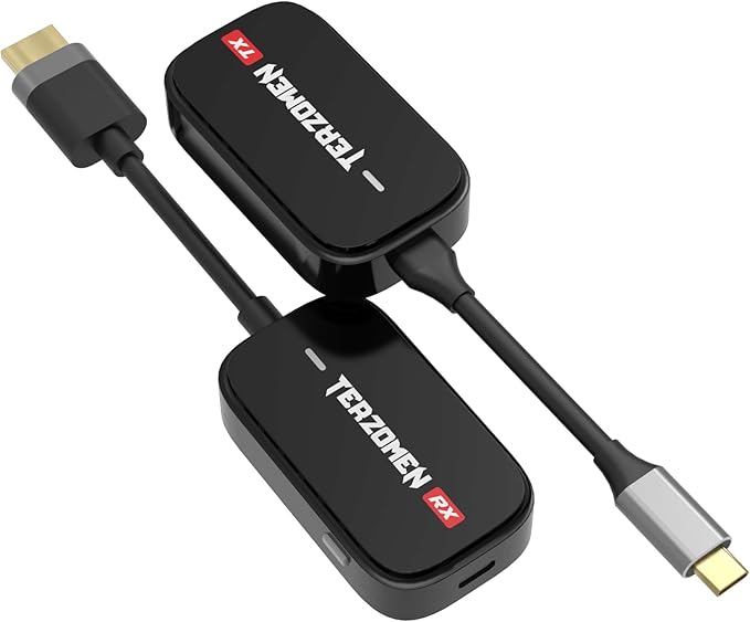 Wireless HDMI Transmitter and Receiver, Wireless Extender for Streaming Video/Audio to TV/Monitor/Projector from PC/Camera/Laptop, AirLink Dongle, Type-C to HDMI Display Adapter