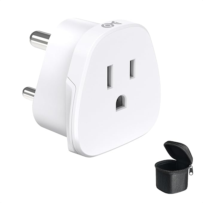 Cable Matters Type D Travel Adapter, US to India Plug Adapter, Works in India, Nepal, Bangladesh, and More, CE & RoHS Certified