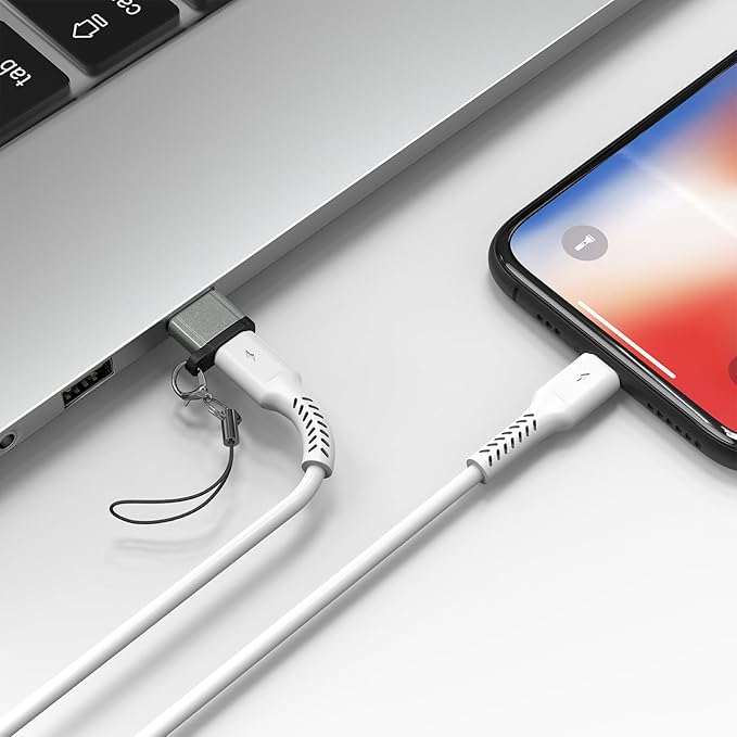 ULIFTUS USB-A to USB-C Adapter 3-Pack, Gold-Plated USB Type C to USB A Converter Compatible with Apple iPhone 15 Pro/Max iPad Samsung CarPlay, USB C to A Adaptor for Car